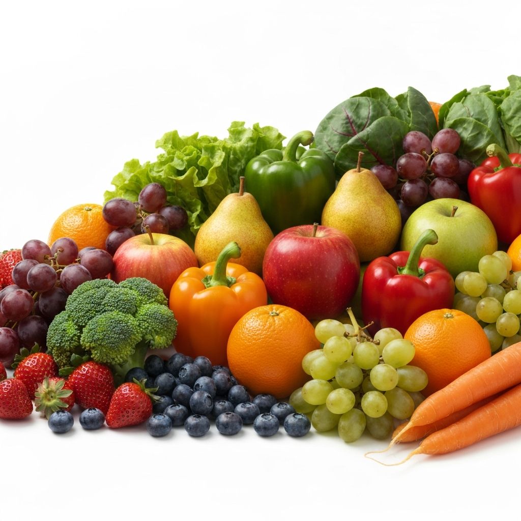 Buah-buahan dan sayuran segar